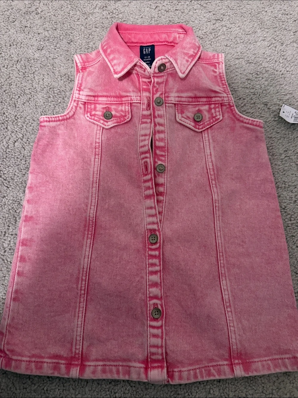 Gap toddler pink denim dress